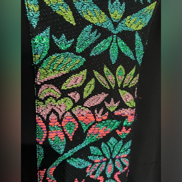 Elaine Turner ‘Tia’ maxi caftan S Small Black Embroidered NWT - Picture 4 of 5